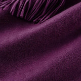Alpine Cashmere Ripple Finish Wrap in Eggplant Purple