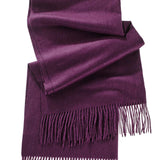 Alpine Cashmere Ripple Finish Wrap in Eggplant Purple