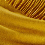 Alpine Cashmere Ripple Finish Scarf in Mustard