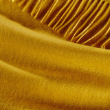 Alpine Cashmere Ripple Finish Scarf in Mustard