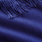 Alpine Cashmere Ripple Finish Wrap in Navy Blue