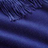 Alpine Cashmere Ripple Finish Wrap in Navy Blue