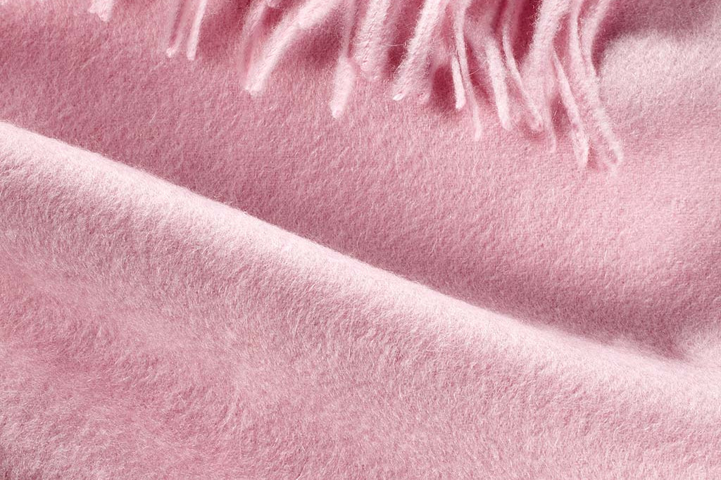 Alpine Cashmere Ripple Finish Wrap in Parfait Pink