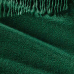 Alpine Cashmere Ripple Finish Scarf in Pine Green