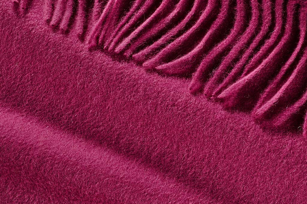 Alpine Cashmere Ripple Finish Wrap in Plum Purple