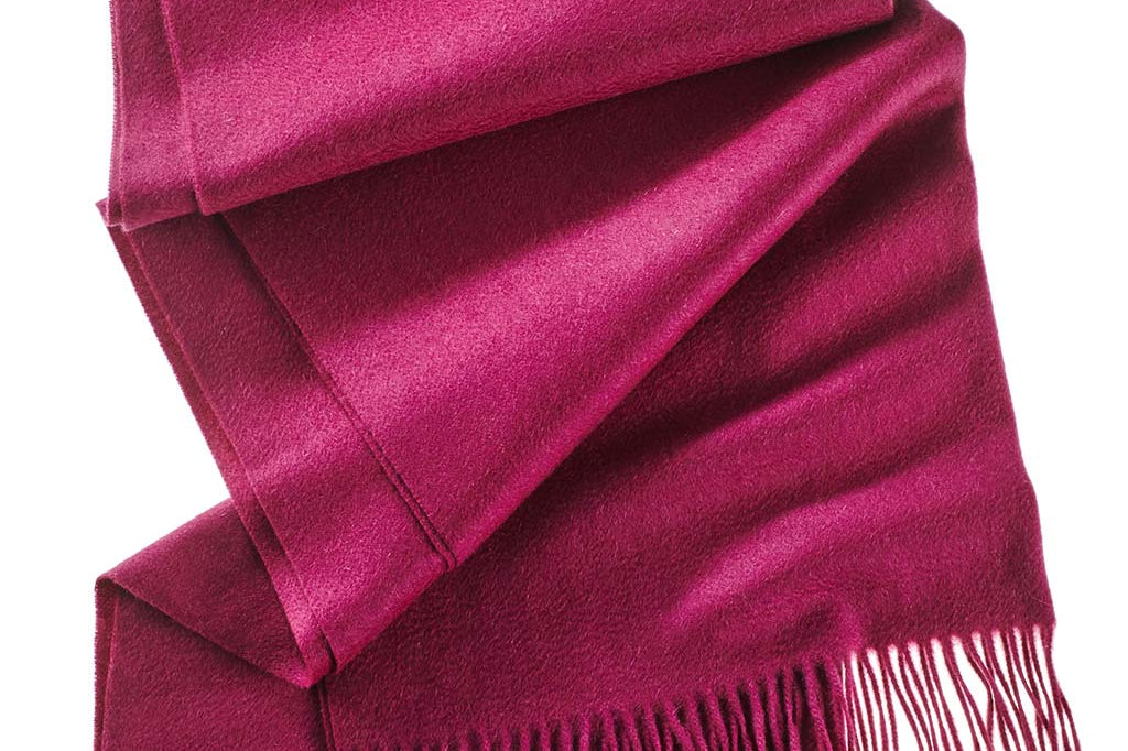 Alpine Cashmere Ripple Finish Wrap in Plum Purple