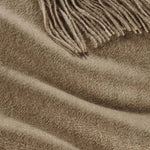 Alpine Cashmere Ripple Finish Wrap in Taupe