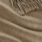 Alpine Cashmere Ripple Finish Wrap in Taupe