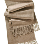 Alpine Cashmere Ripple Finish Wrap in Taupe