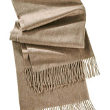 Alpine Cashmere Ripple Finish Wrap in Taupe