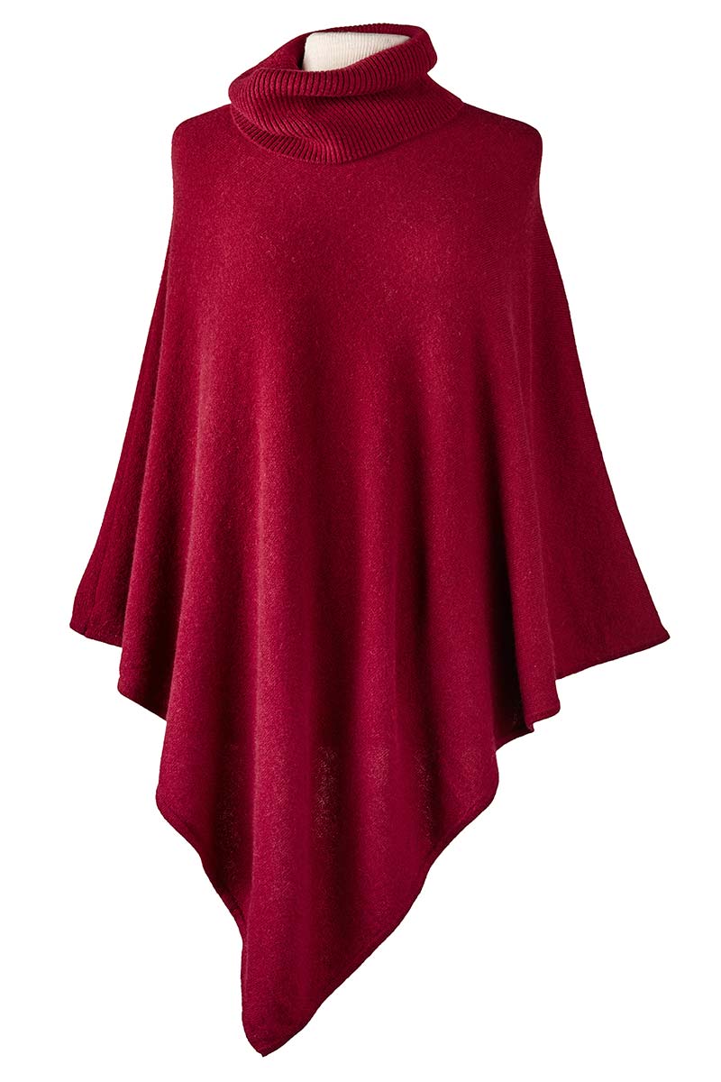 Women's Turtleneck Cashmere Poncho