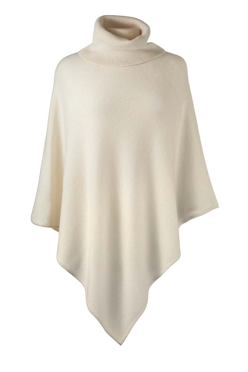 Women's Turtleneck Cashmere Poncho