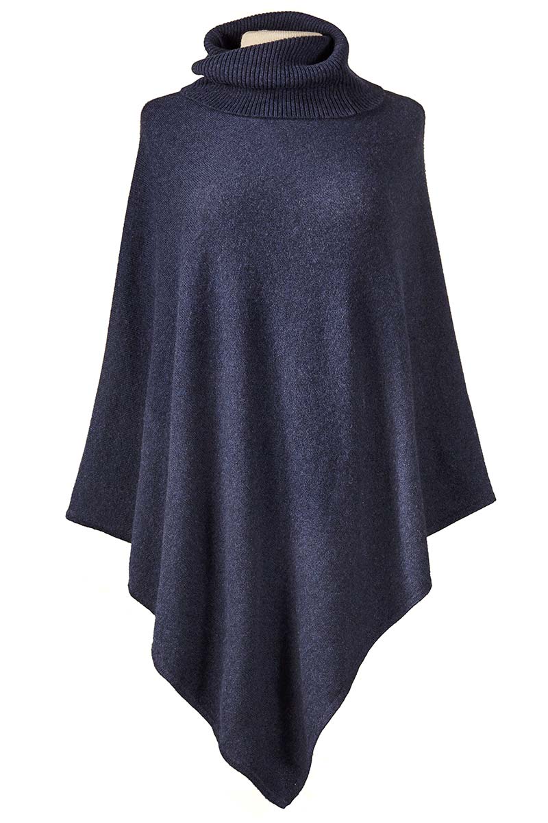 Women's Turtleneck Cashmere Poncho