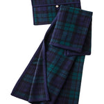 Alpine Cashmere Travel Blanket in Black Watch Plaid