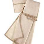 Alpine Cashmere Travel Blanket in Fawn and Ivory