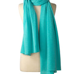Alpine Cashmere's Luxurious Chunky Travel Wrap in Aruba Blue