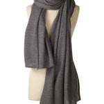 Alpine Cashmere's Luxurious Chunky Travel Wrap in Flannel Gray