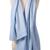 Alpine Cashmere's Luxurious Chunky Travel Wrap in Frost Blue