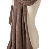 Alpine Cashmere's Luxurious Chunky Travel Wrap in Java Brown
