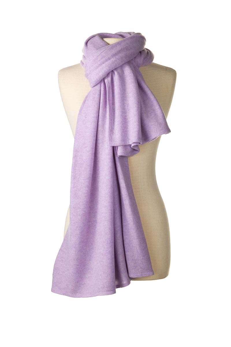 Alpine Cashmere's Luxurious Chunky Travel Wrap in Lilac Purple