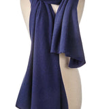 Alpine Cashmere's Luxurious Chunky Travel Wrap in Navy Blue