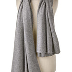 Alpine Cashmere's Luxurious Chunky Travel Wrap in Pewter Gray
