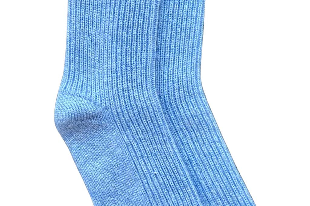 Alpine Cashmere Women's Cashmere Bed Socks in Frost Blue