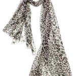 Alpine Cashmere's Leopard Scarf in Olive