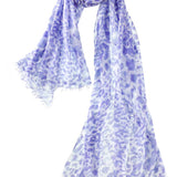 Leopard Scarf - Periwinkle