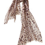 Alpine Cashmere's Leopard Scarf in Malt