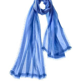 Alpine Cashmere Featherweight Finezza Scarf in Azure Blue